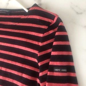 Saint James Breton Sailor Stripe Cotton T-Shirt - Small
